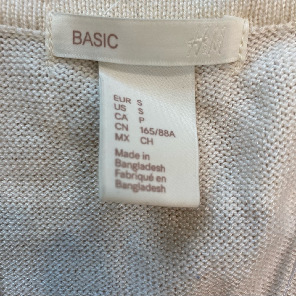 Womens Basic Size Small Off White Long Sleeve Swe… - image 8